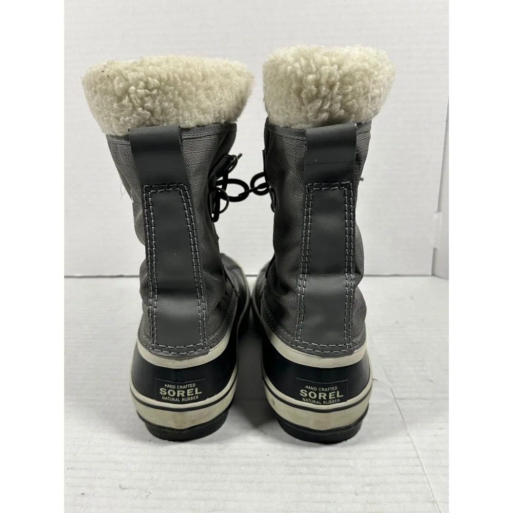 Sorel Winter Carnival Womens 9 Waterproof Snow Boots Gray Black NL1495-035